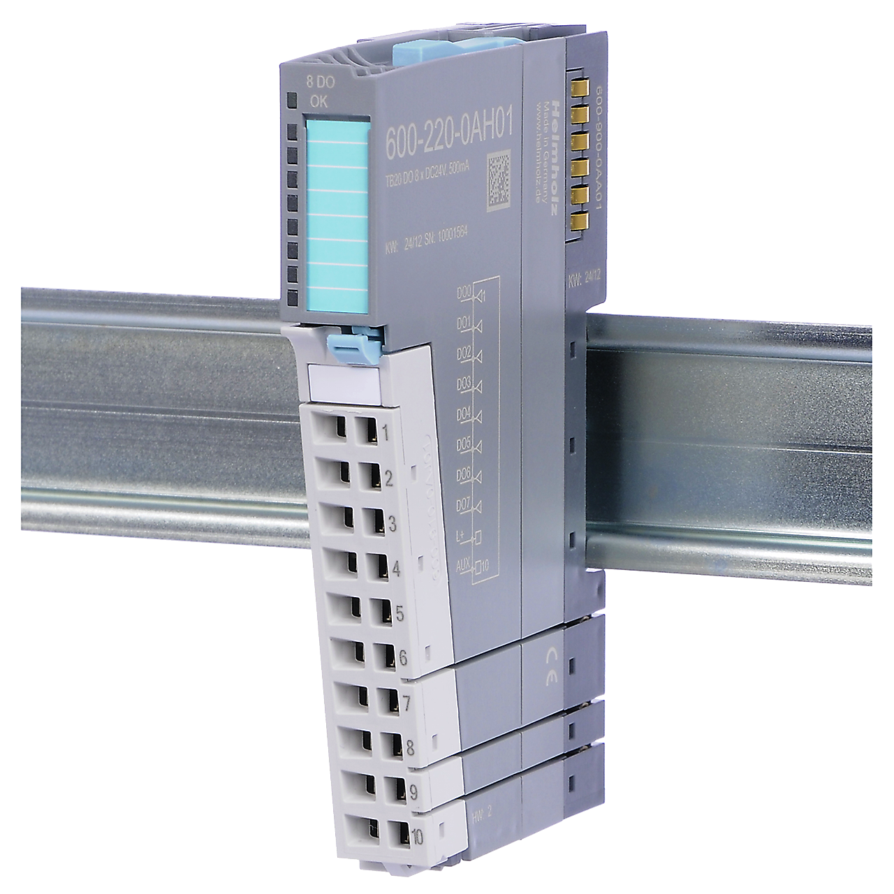 Helmholz TB20, Modulo Salidas Digitales - DO 8x DC 24 V, 500 mA 600-220-0AH01