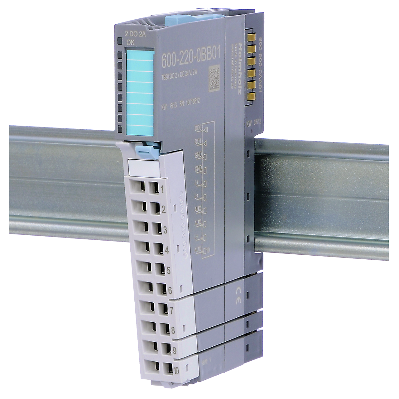 Helmholz TB20, Modulo Salidas Digitales - DO 2x DC 24 V, 2 A 600-220-0BB01