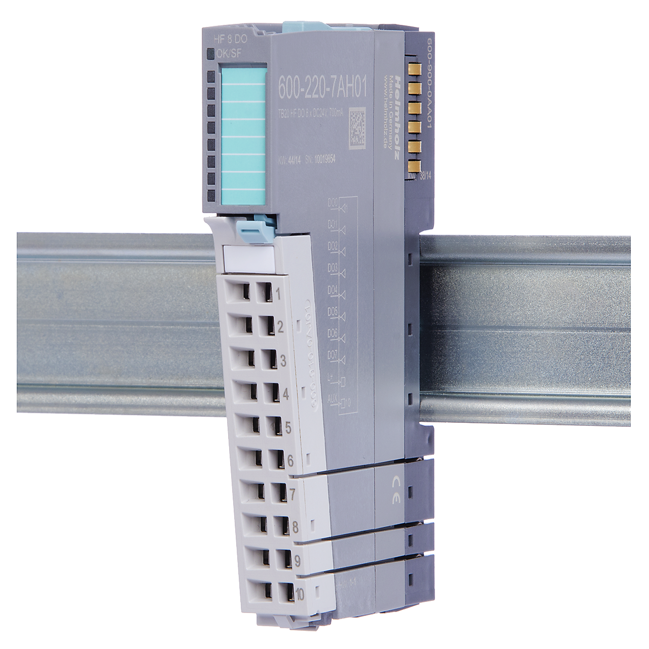 Helmholz TB20, Modulo Salidas Digitales - DO 8x DC 24 V, 700 mA, High Feature 600-220-7AH01