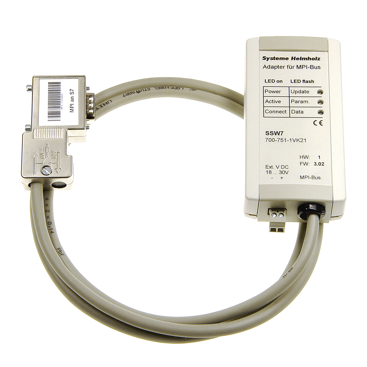 Helmholz SSW7, MPI-Programming Adapter, RS232 (incl. 3 m programming cable) 700-751-1VK21