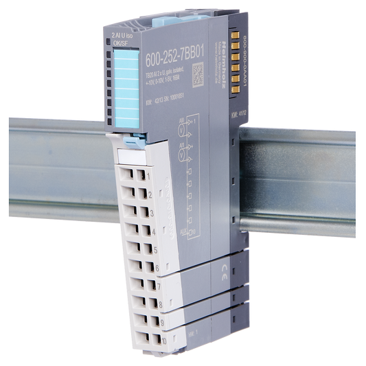 Helmholz TB20, Modulo Entradas Analogas - AI 2x U, +-10V, 0-10V, 1-5V, Iso., 16 Bit 600-252-7BB01