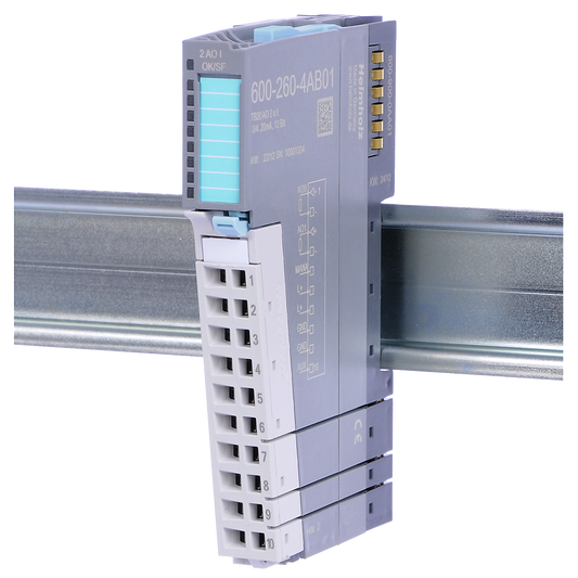 Helmholz TB20, Modulo Salidas Analogas - AO 2x I, 0/4...20 mA, 12 Bit 600-260-4AB01