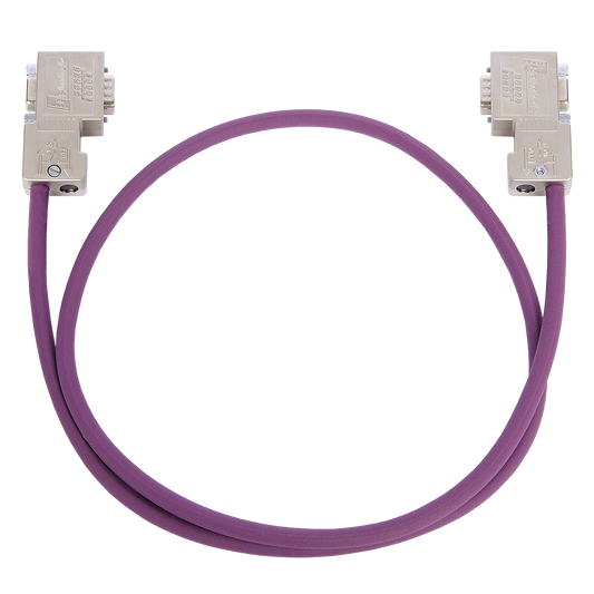 Helmholz Cable PROFIBUS flexible prearmado, 2x Conector PROFIBUS 90° con PG, 1m 700-970-2VK01