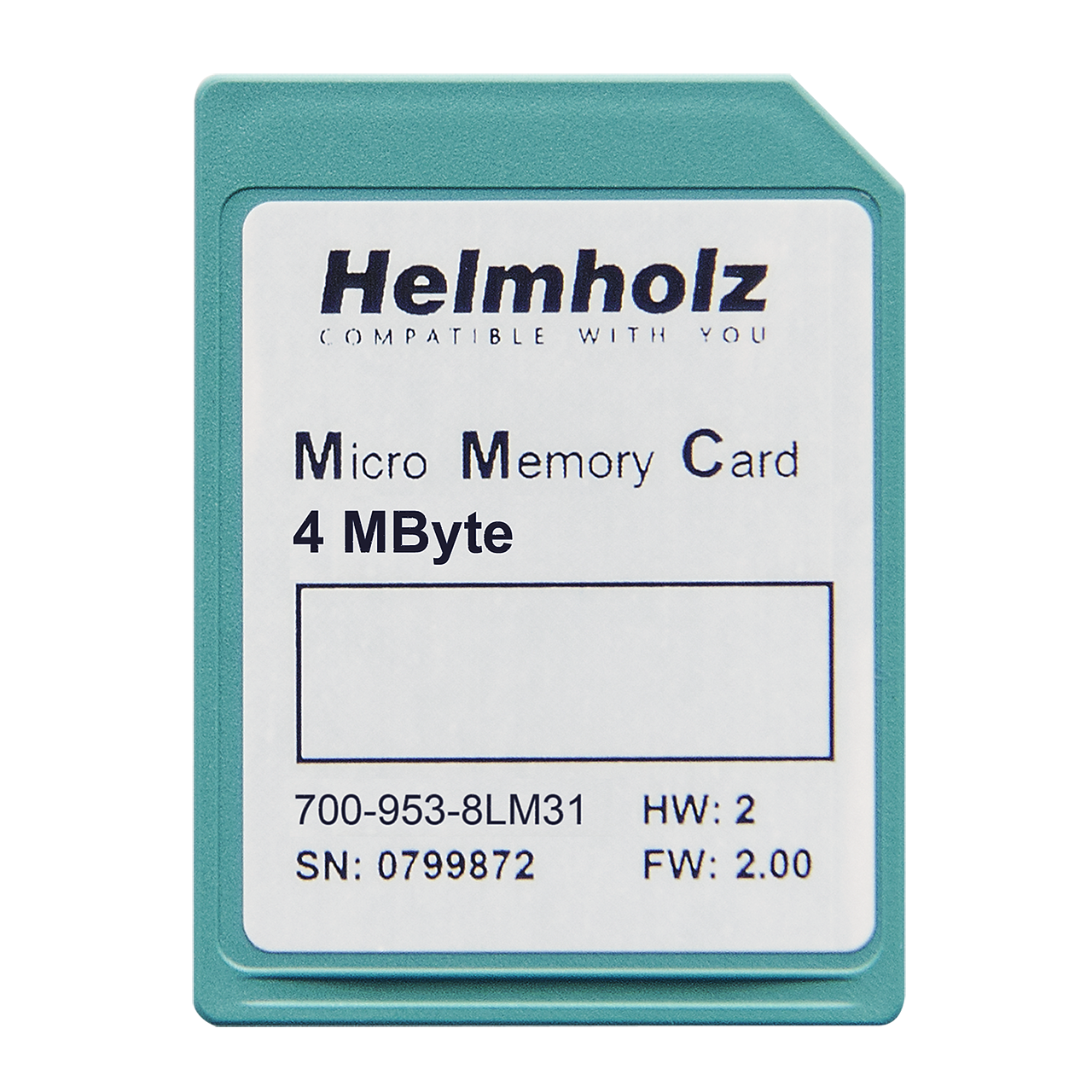 Helmholz Micro Tarjeta de Memoria, 4 MByte 700-953-8LM31