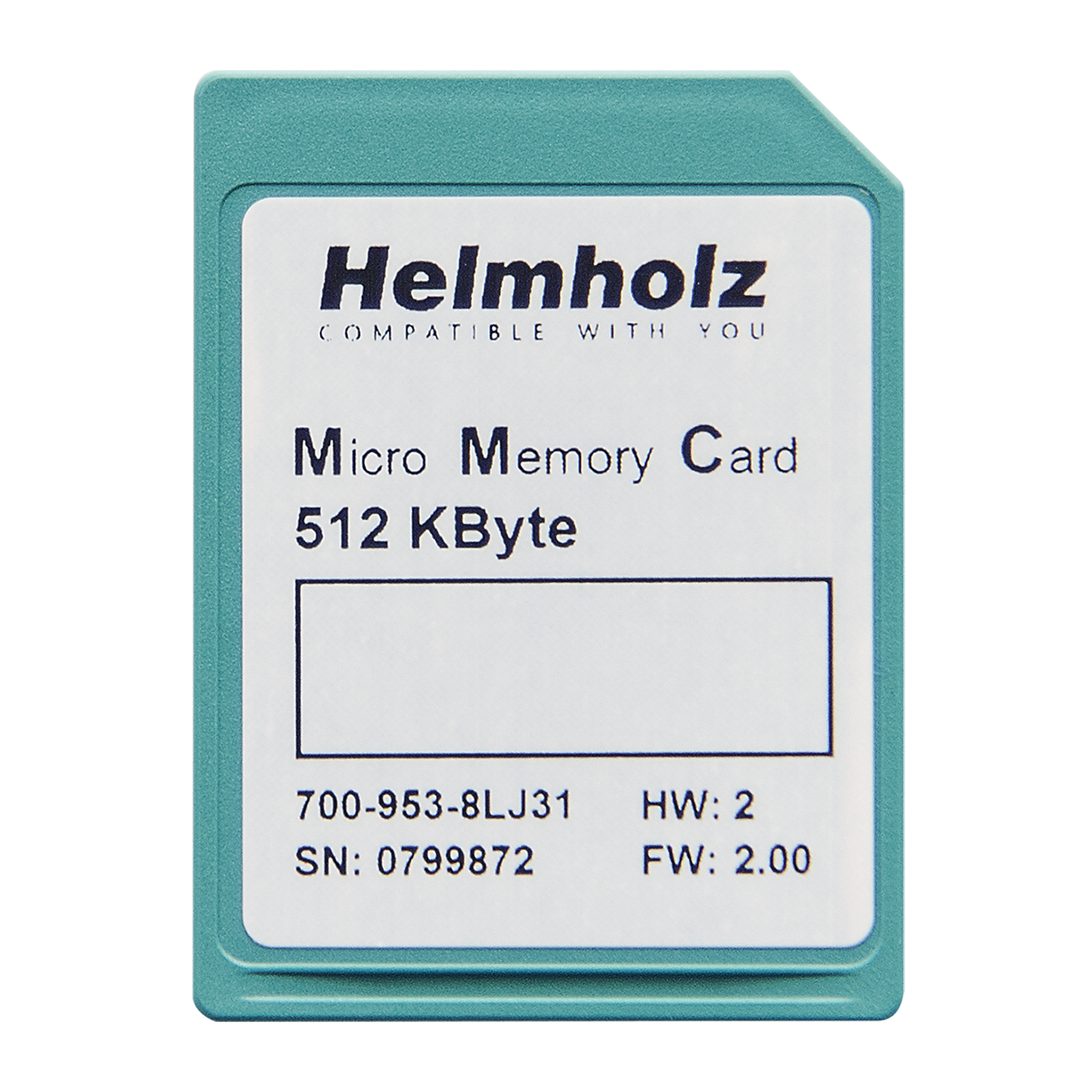 Helmholz Micro Tarjeta de Memoria, 512 kByte 700-953-8LJ31