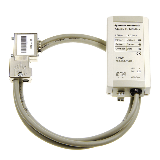 Helmholz SSW7, MPI-Programming Adapter, RS232 (incl. 3 m programming cable) 700-751-1VK21